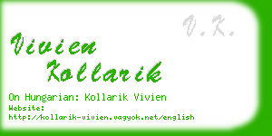 vivien kollarik business card